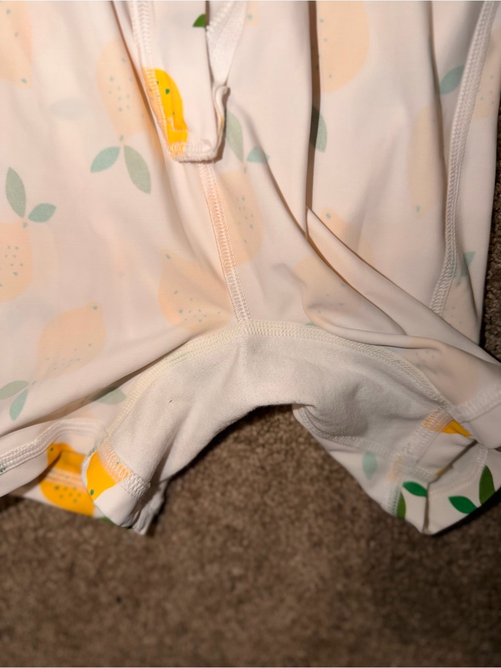 Hanna Andersson Lemon Print Rash Guard Swimsuit One Piece 3T UPF Swim - Picture 6 of 7